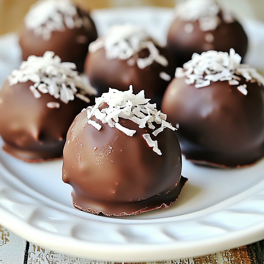 Chocolate Covered Coconut Truffles Simple Delight