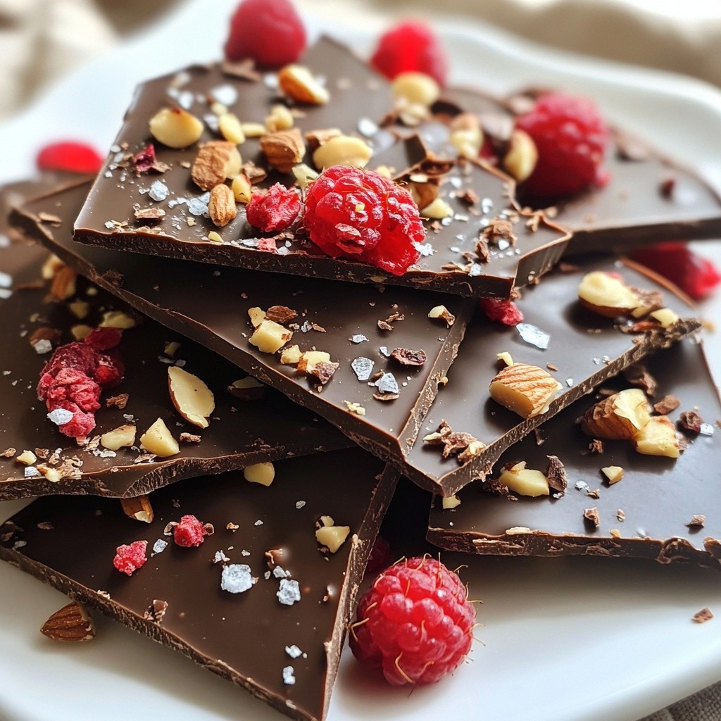 Dark Chocolate Raspberry Bark Irresistible Treat