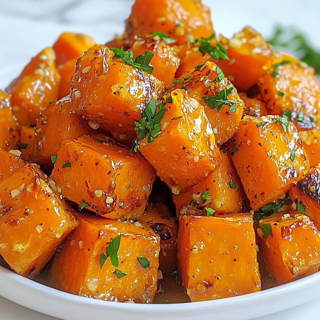 Honey Garlic Roasted Sweet Potatoes Easy Side Dish