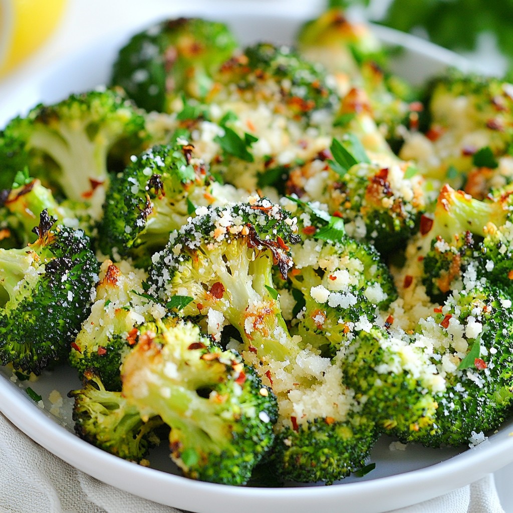 Garlic Parmesan Roasted Broccoli Tasty Vegetable Side