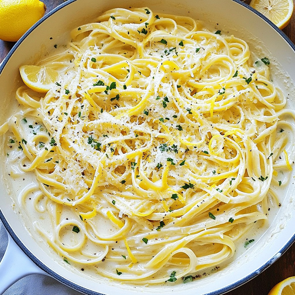 Creamy One-Skillet Lemon Garlic Pasta Delight