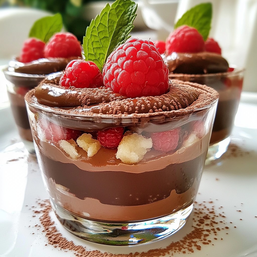 Chocolate Raspberry Mousse Cups Decadent Dessert Delight