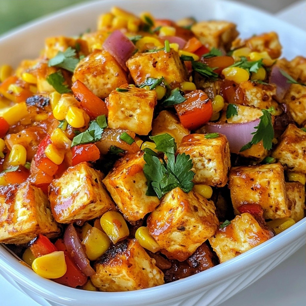 Smoky Sheet Pan BBQ Tofu and Corn Flavor Blast