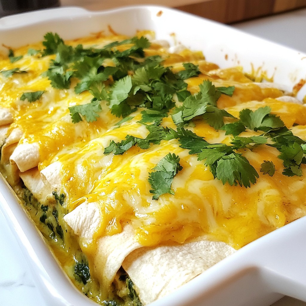 Creamy Spinach Chicken Enchiladas Savory Delight