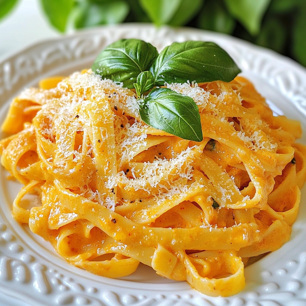 Creamy Roasted Red Pepper Pasta Simple and Tasty Dish