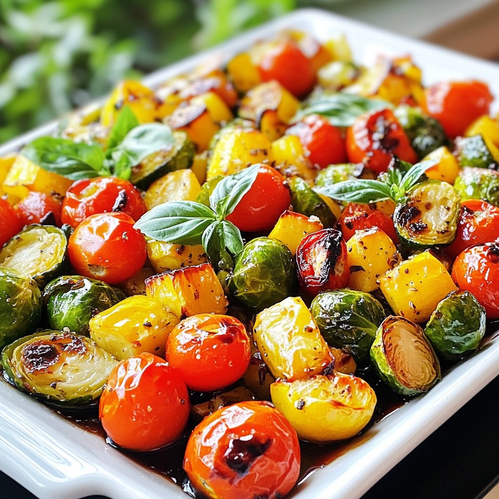Roasted Sheet Pan Balsamic Veggie Medley Delight