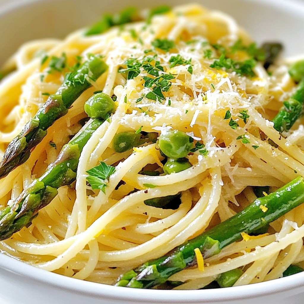 Lemon Garlic Asparagus Pasta Simple and Flavorful Dish