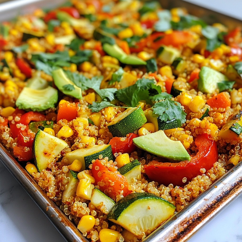 Spicy Sheet Pan Southwest Quinoa and Veggies Recipe
