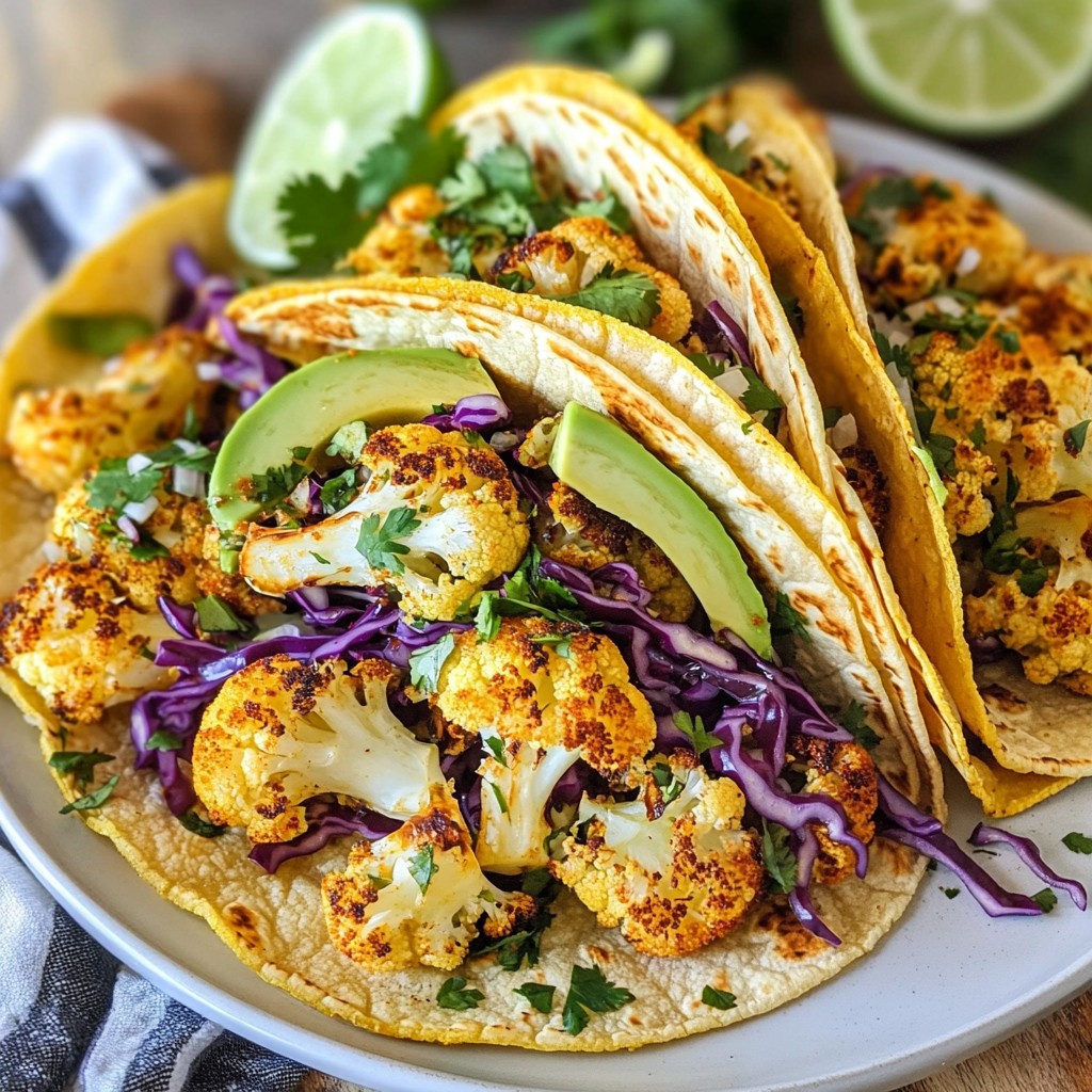 Herb Sheet Pan Roasted Cauliflower Tacos Delight