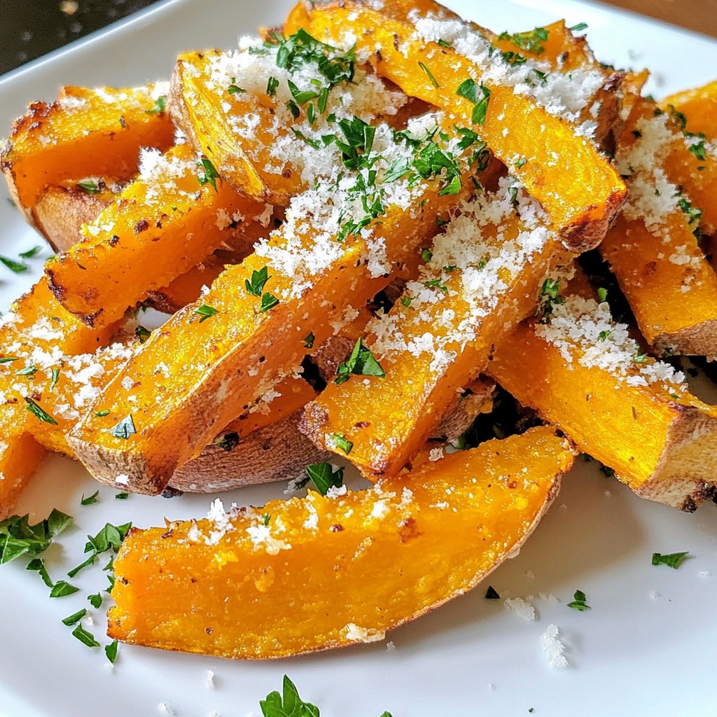 Garlic Parmesan Sweet Potato Fries Crispy Delight