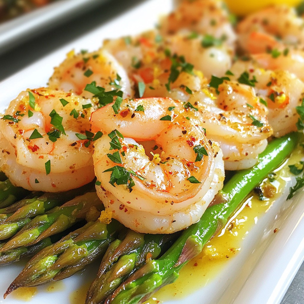 Garlic Sheet Pan Shrimp and Asparagus Quick Dinner