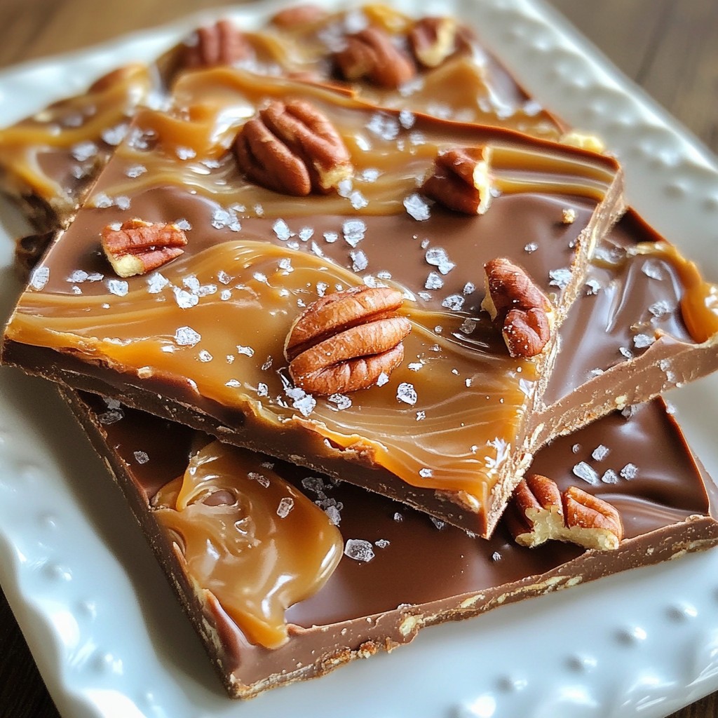 Chocolate Caramel Turtle Bark Delightful Dessert Treat