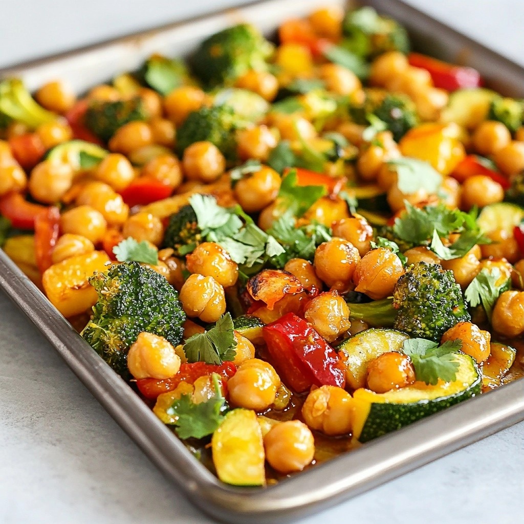 Spicy Sheet Pan Sriracha Roasted Chickpeas Delight