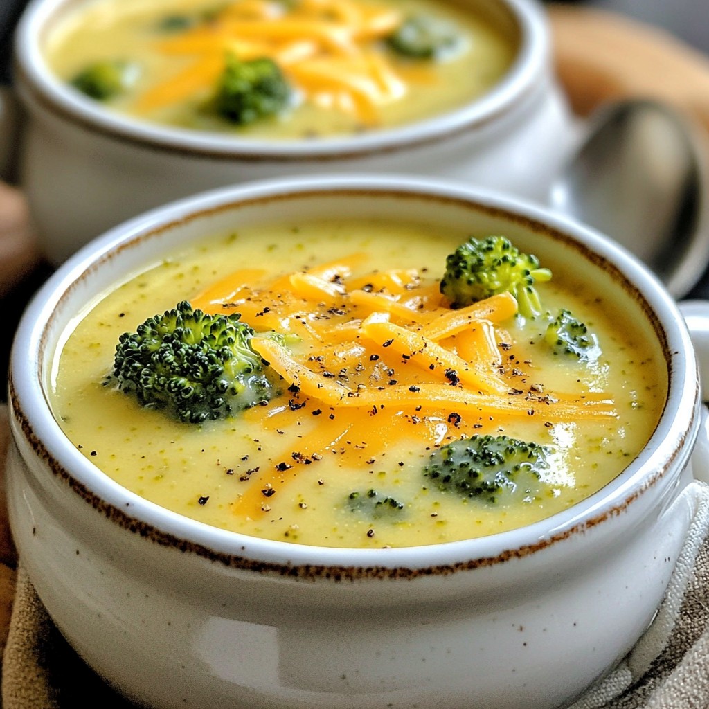 Creamy Broccoli Cheddar Soup Comforting and Easy Recipe
