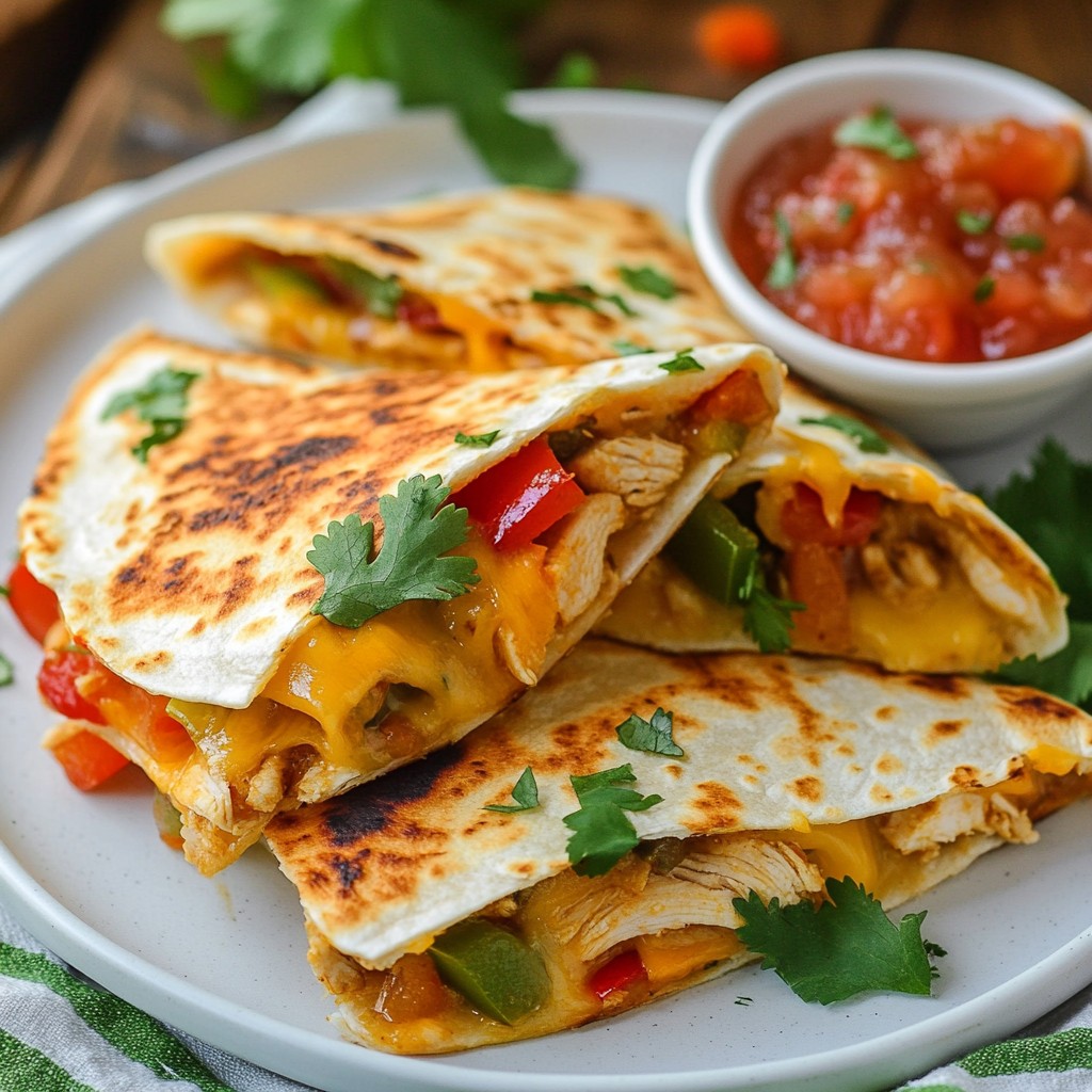 Chicken Fajita Quesadillas Easy and Flavorful Meal