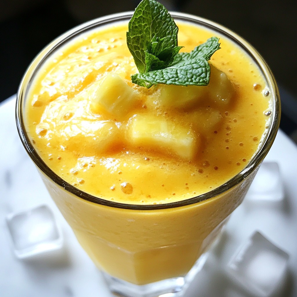 Pineapple Coconut Smoothie Refreshing and Simple Recipe
