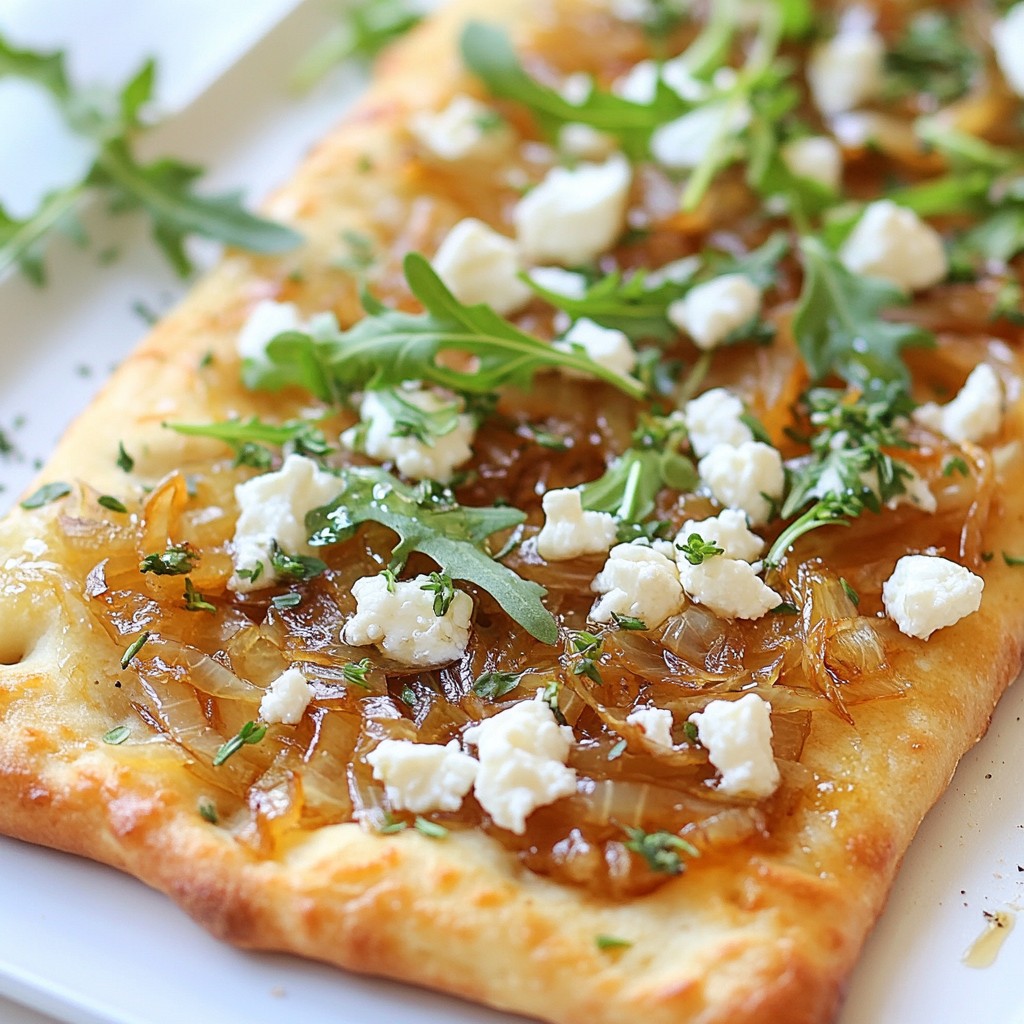 Caramelized Onion Goat Cheese Flatbread Delight