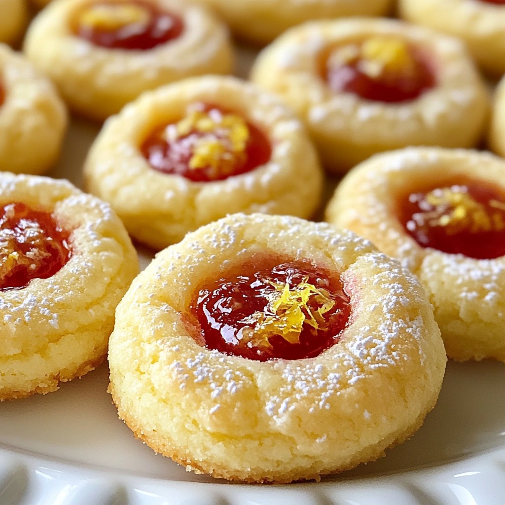 Raspberry Lemon Thumbprint Cookies Delightful Treat