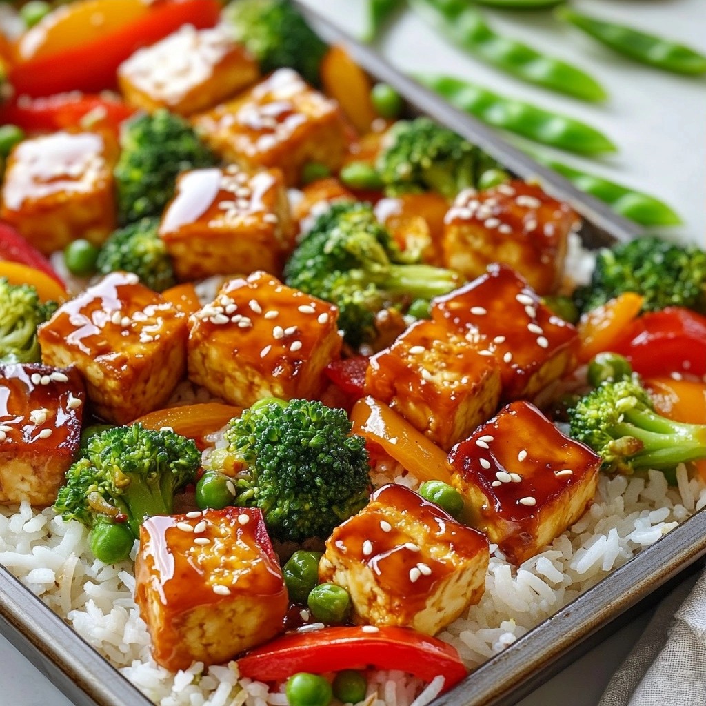 Flavorful Sheet Pan Ginger Soy Glazed Tofu Recipe