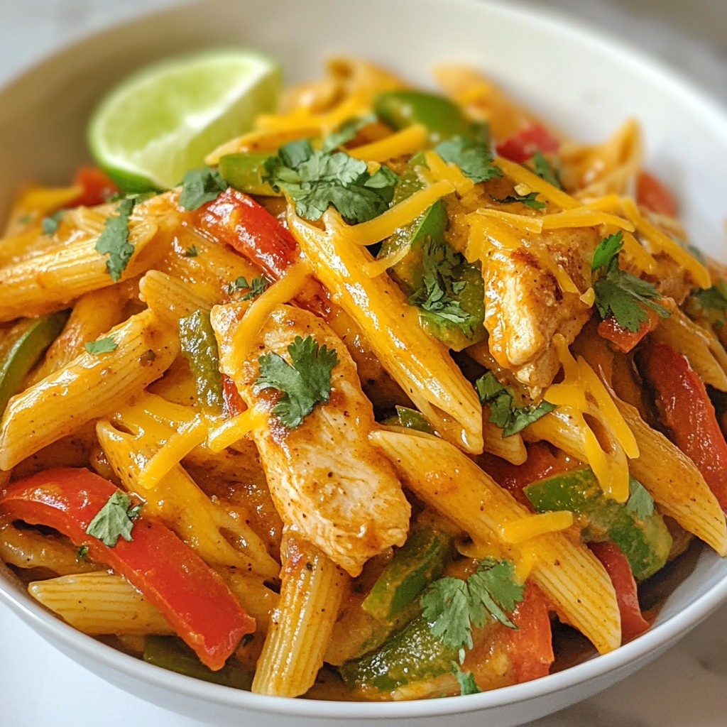 Chicken Fajita Pasta Skillet Quick and Tasty Recipe