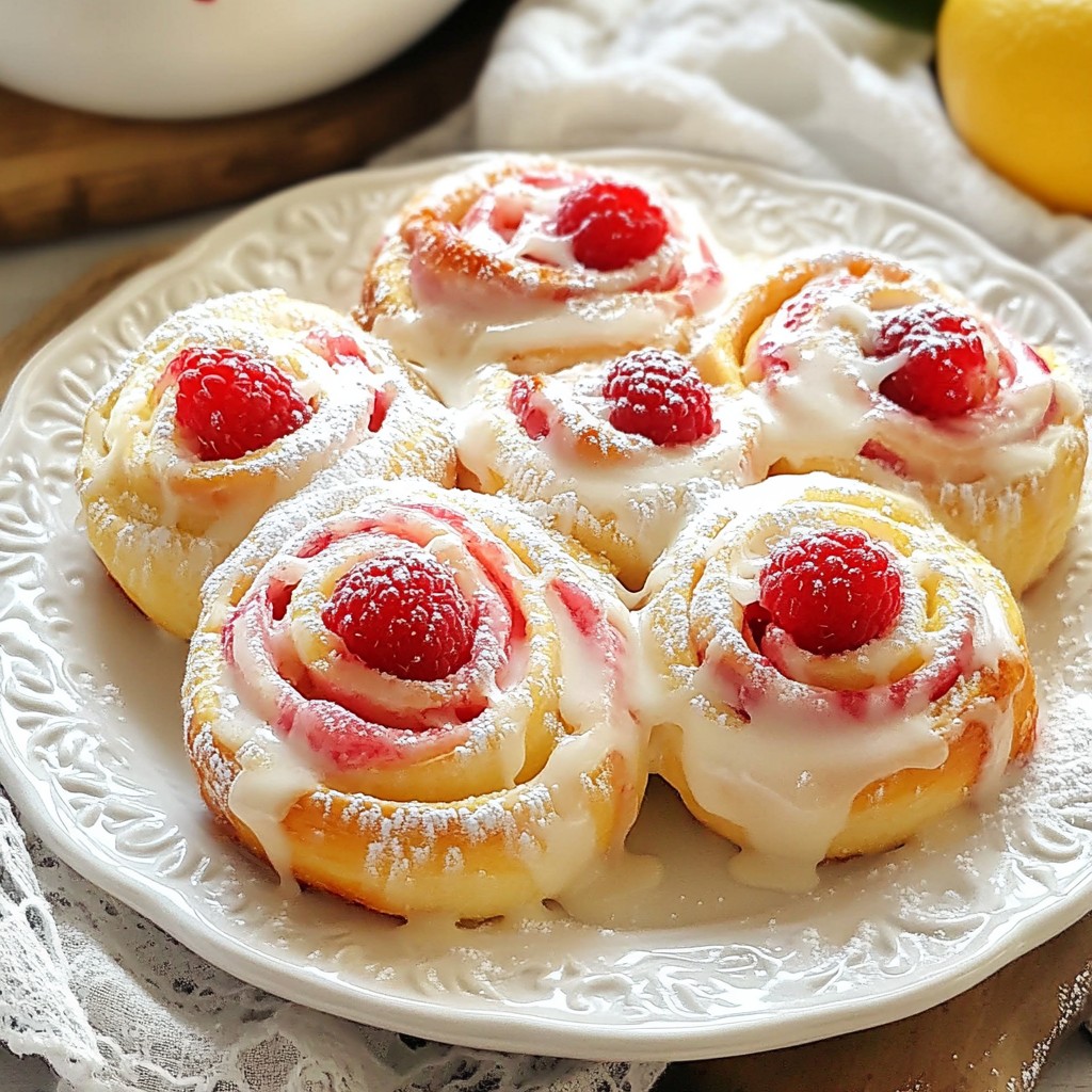 Raspberry Lemon Sweet Rolls Soft and Tasty Delight