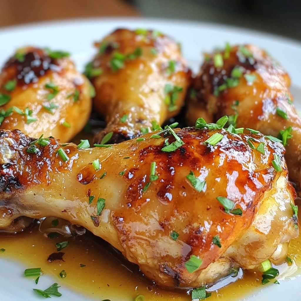 Juicy One-Pan Honey Garlic Chicken Drumsticks Recipe