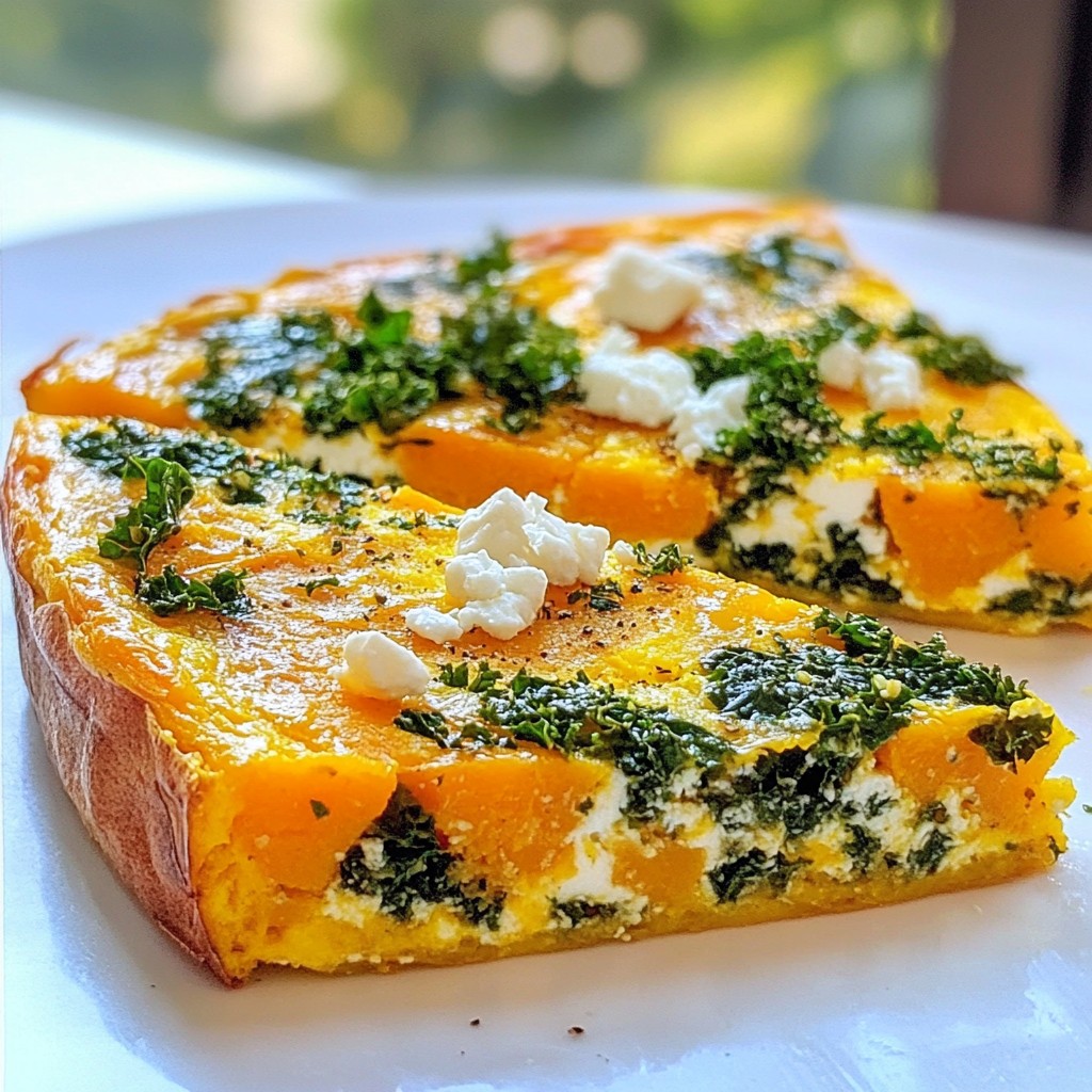 Sweet Potato Kale Frittata Savory Breakfast Recipe