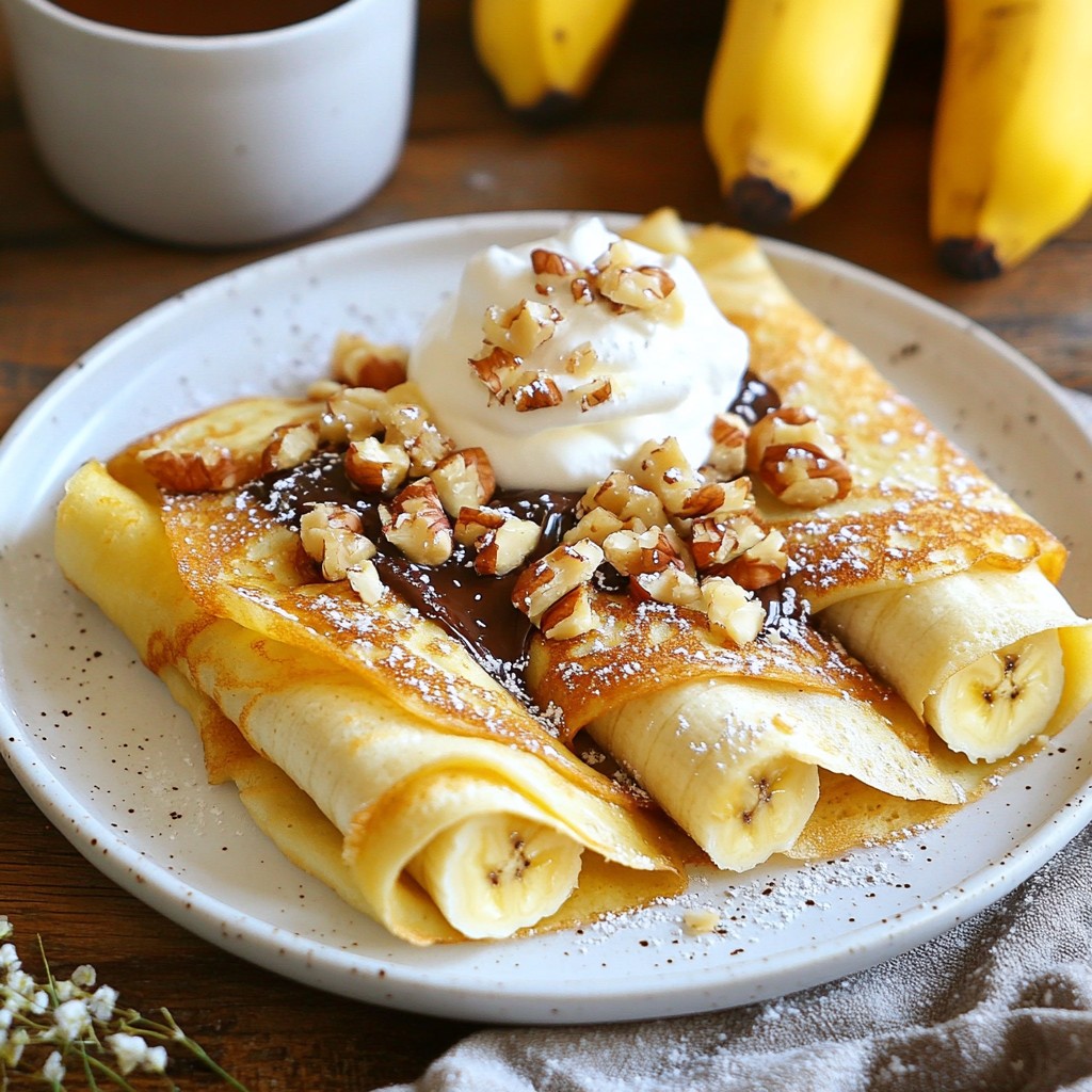 Banana Nutella Crepe Roll Ups Delightful Snack Idea