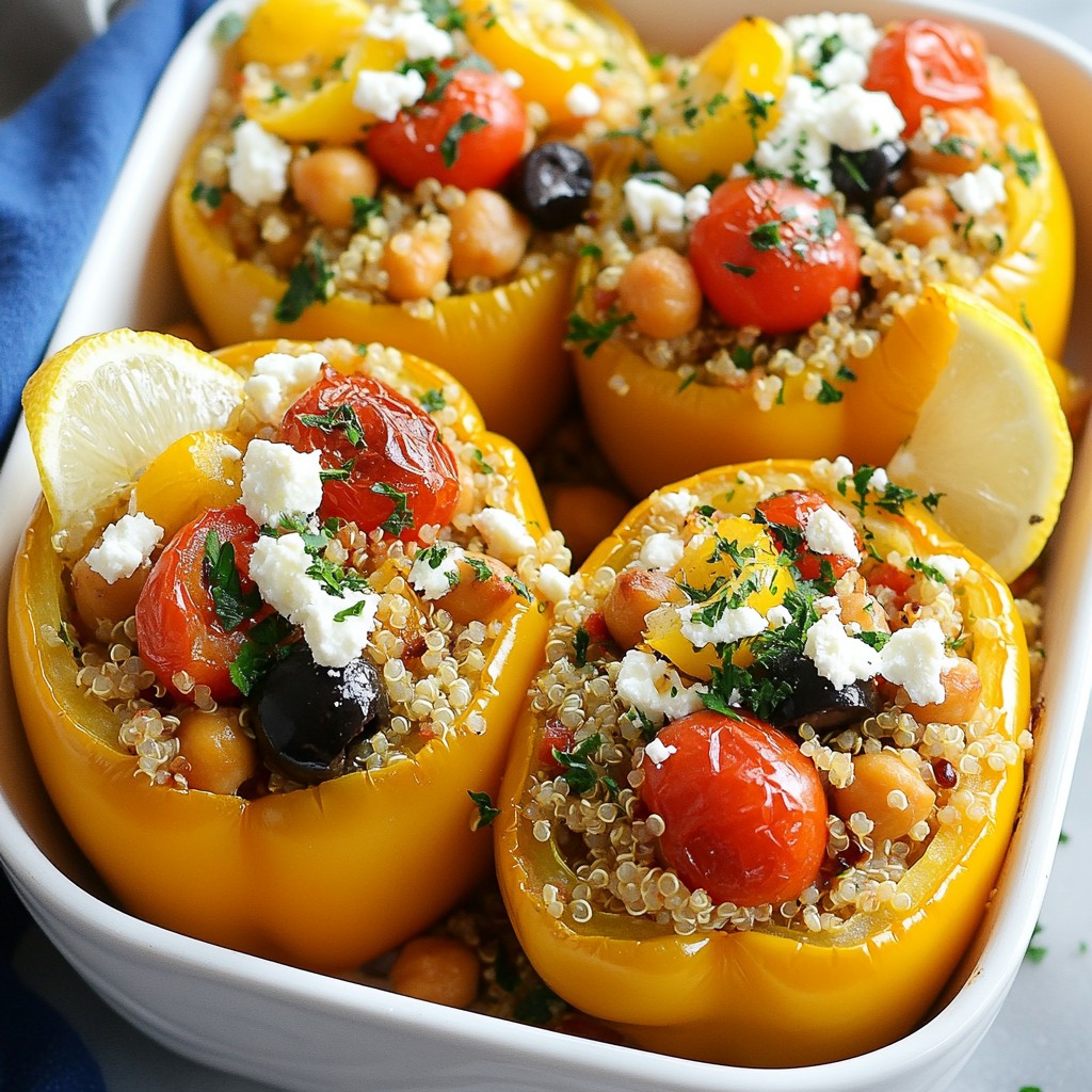 Greek Stuffed Bell Peppers Flavorful and Simple Dish