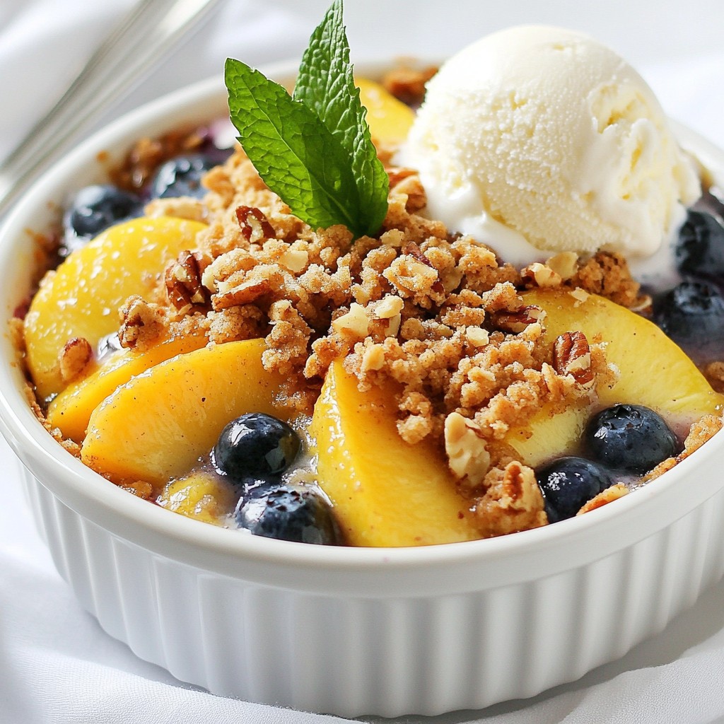 Blueberry Peach Crisp Flavorful and Simple Dessert