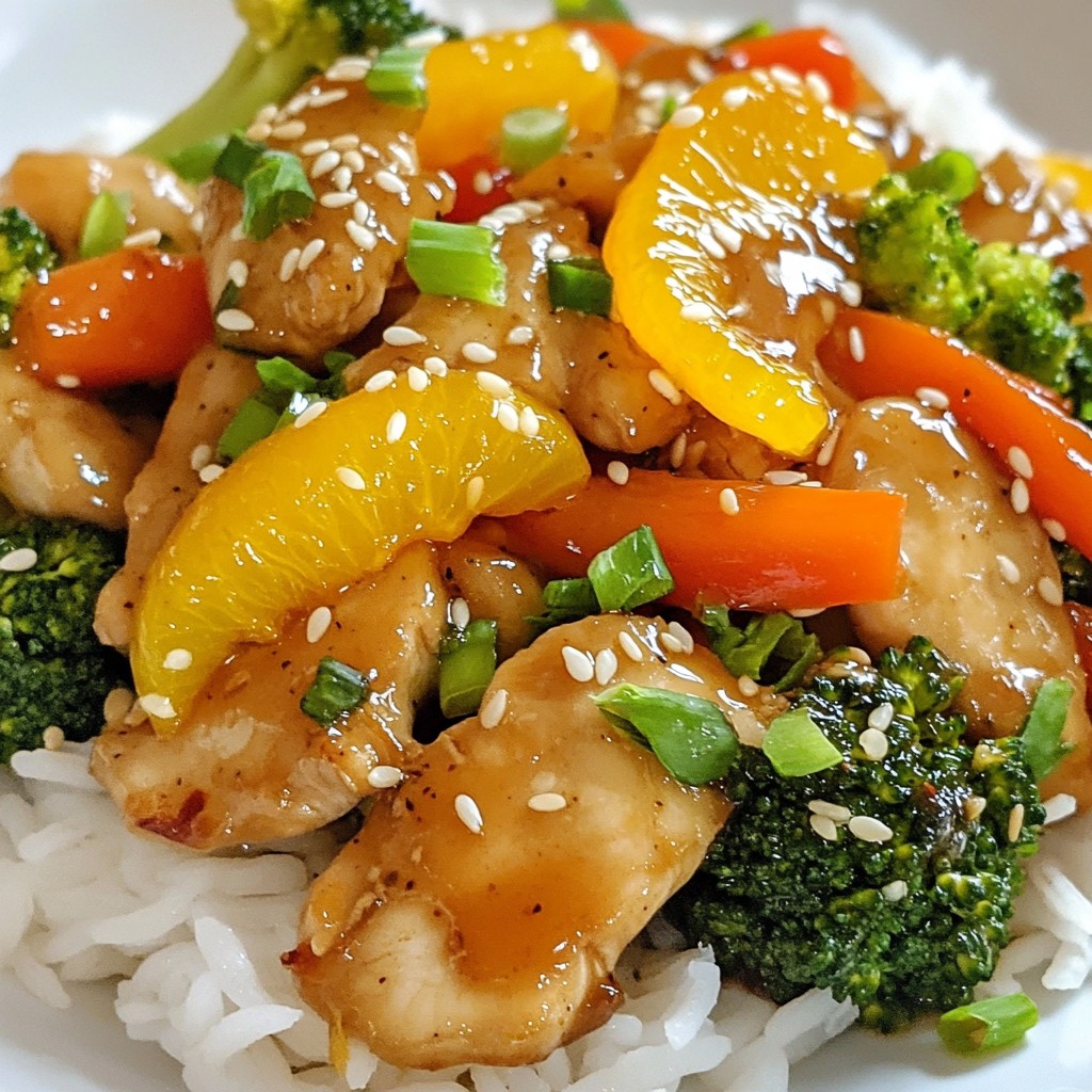 Tangy One-Pan Orange Ginger Chicken Stir Fry Delight