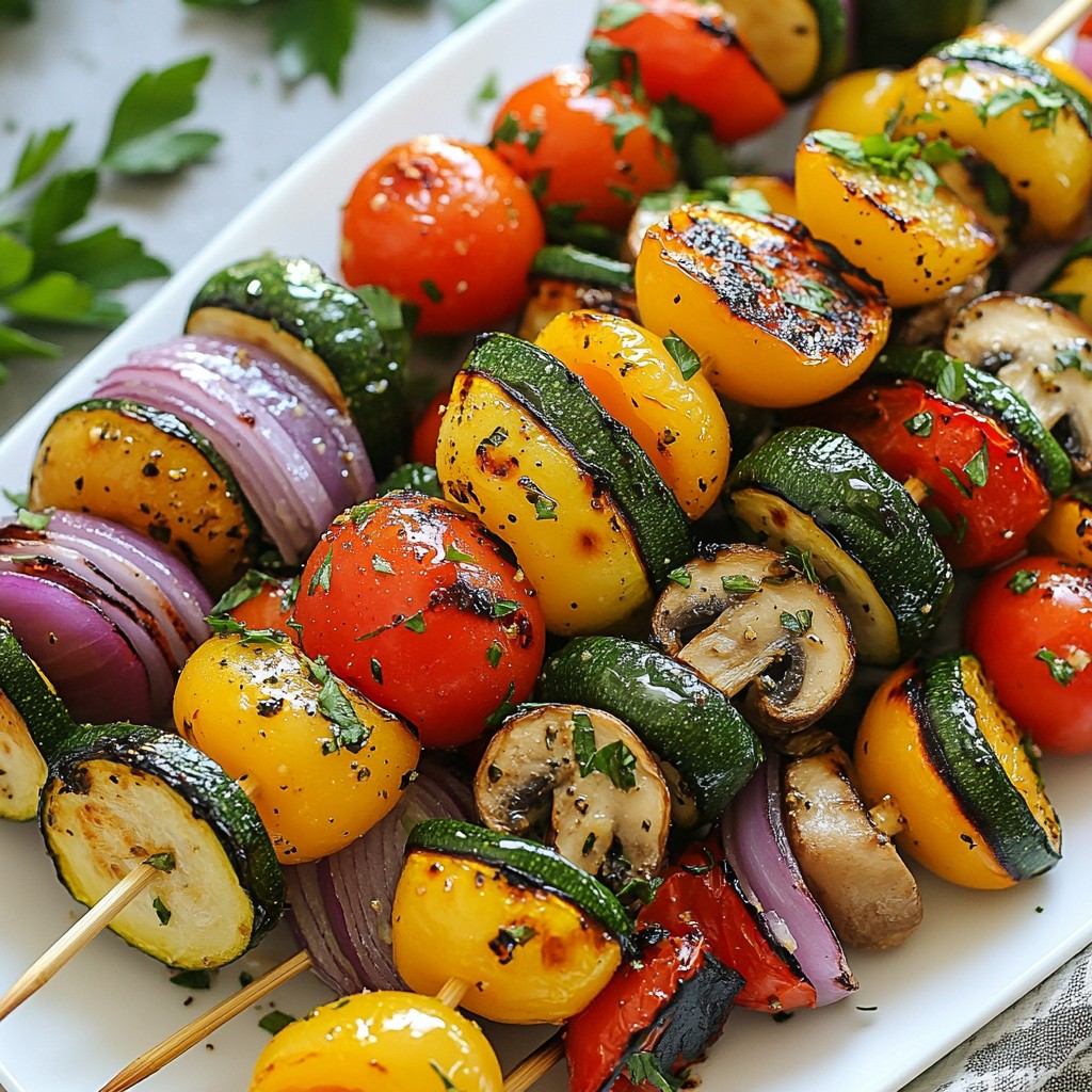Garlic Herb Grilled Veggie Skewers Flavorful Delight