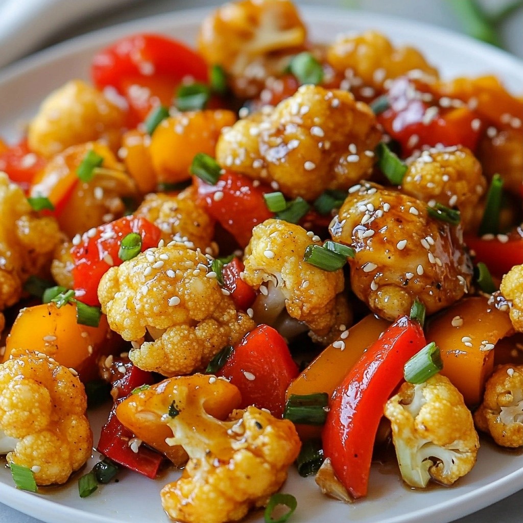 Crispy Sheet Pan Teriyaki Cauliflower and Peppers Delight