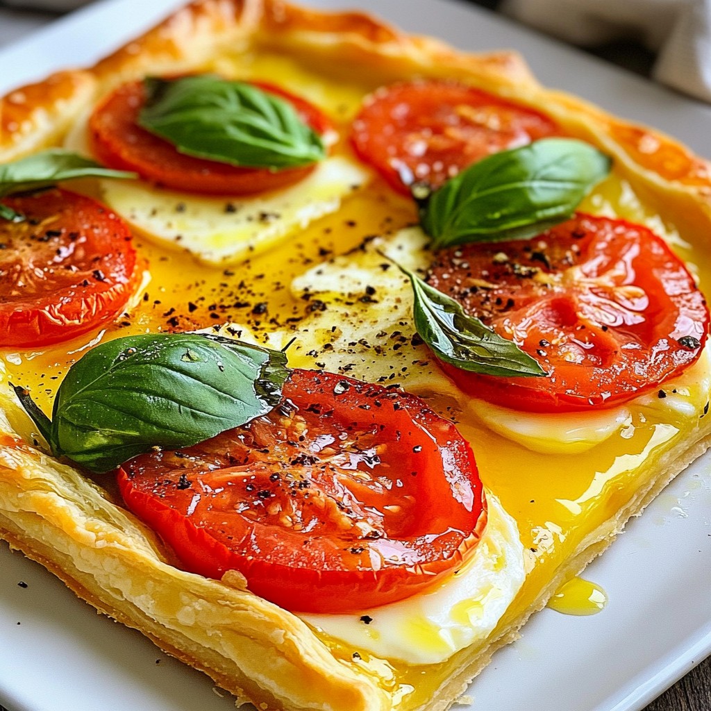 Savory Tomato Basil Mozzarella Tart Easy Recipe