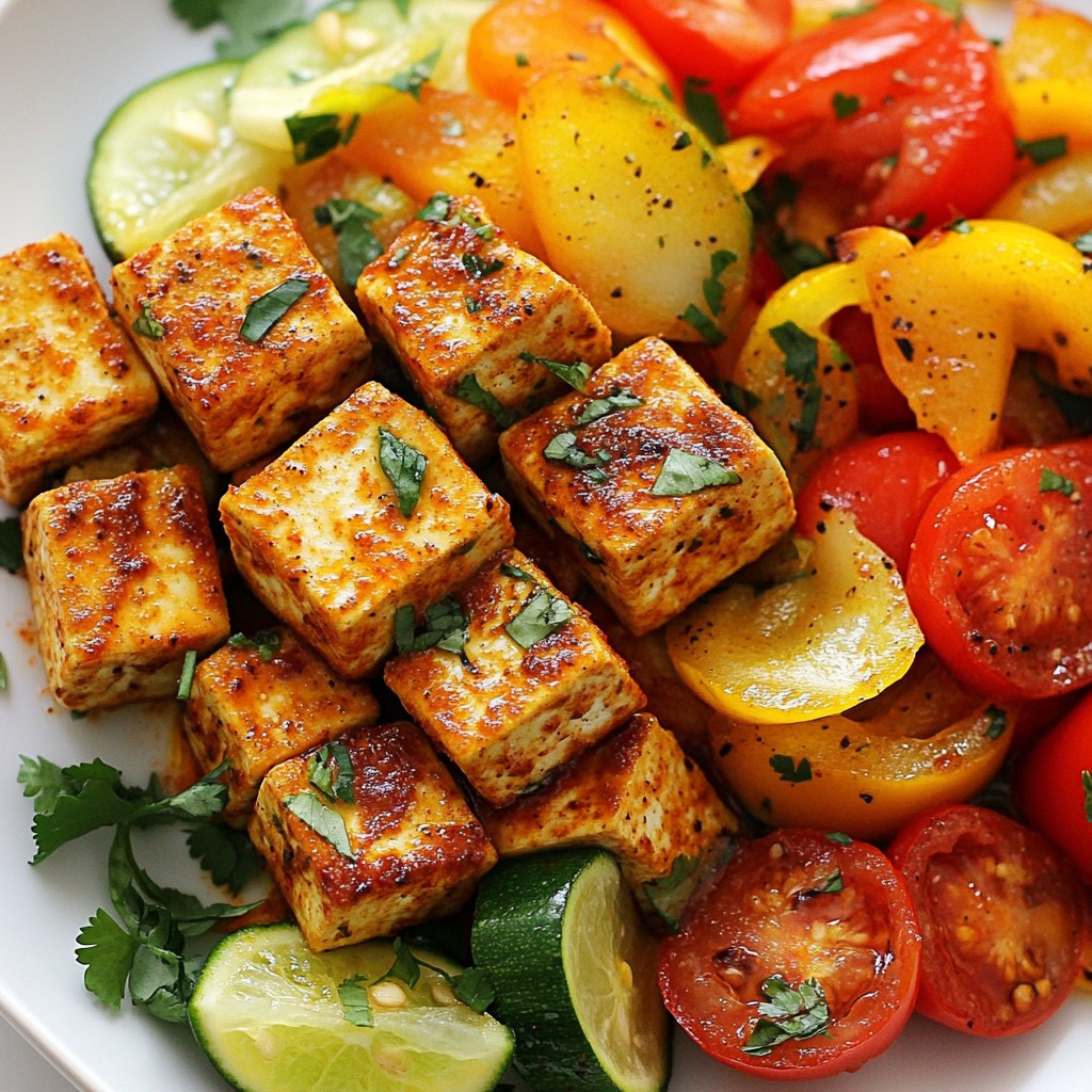Zesty Sheet Pan Chili Lime Tofu and Veggies Recipe