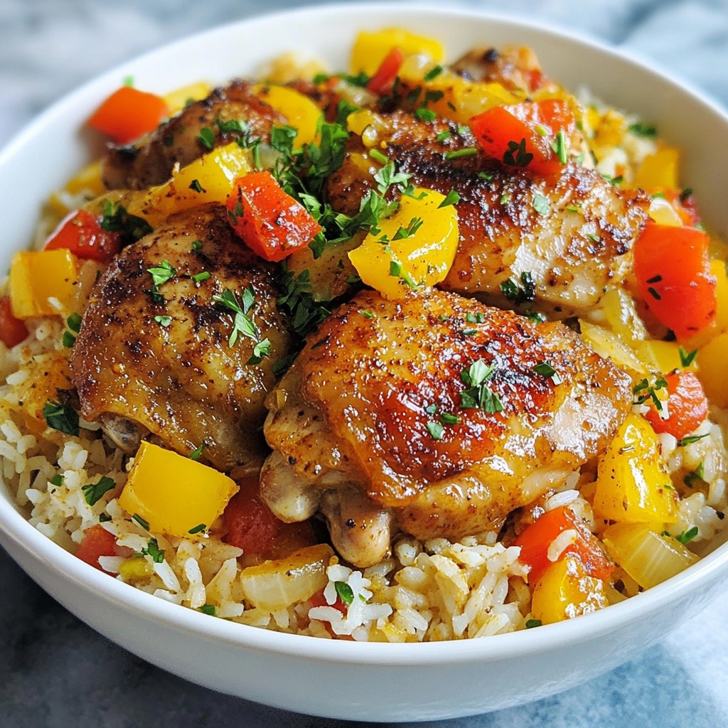 Spicy One-Pan Cajun Chicken and Rice Delight