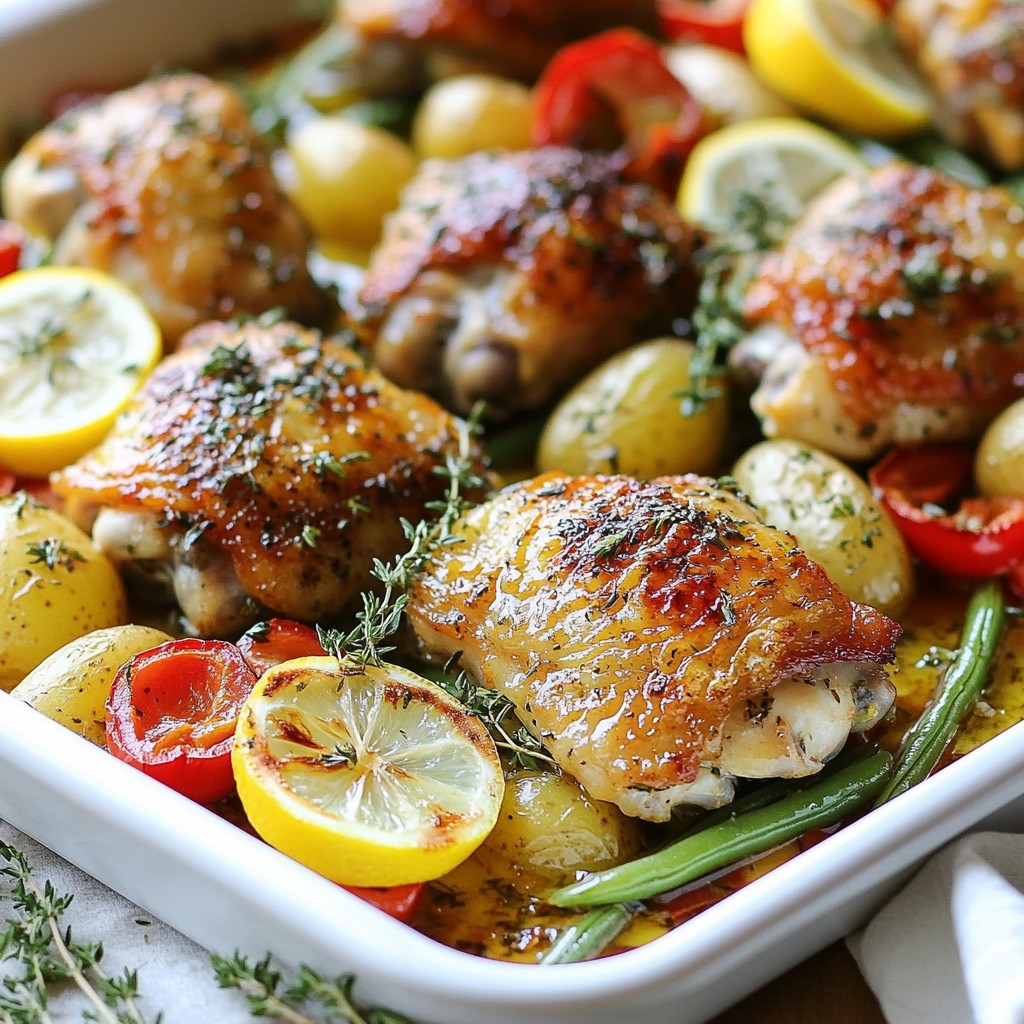Zesty Sheet Pan Lemon Herb Chicken Thighs Delight