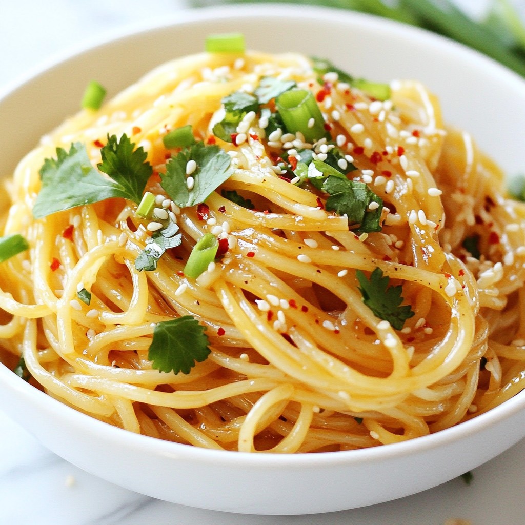 Spicy Garlic Sesame Noodles Simple and Flavorful Dish