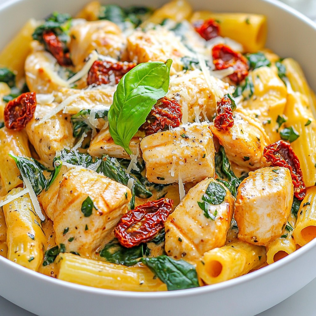 Creamy One-Skillet Sun-Dried Tomato Chicken Pasta