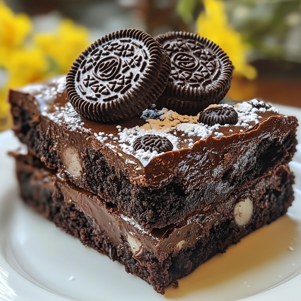 Chocolate Fudge Oreo Brownies Decadent and Easy Treat
