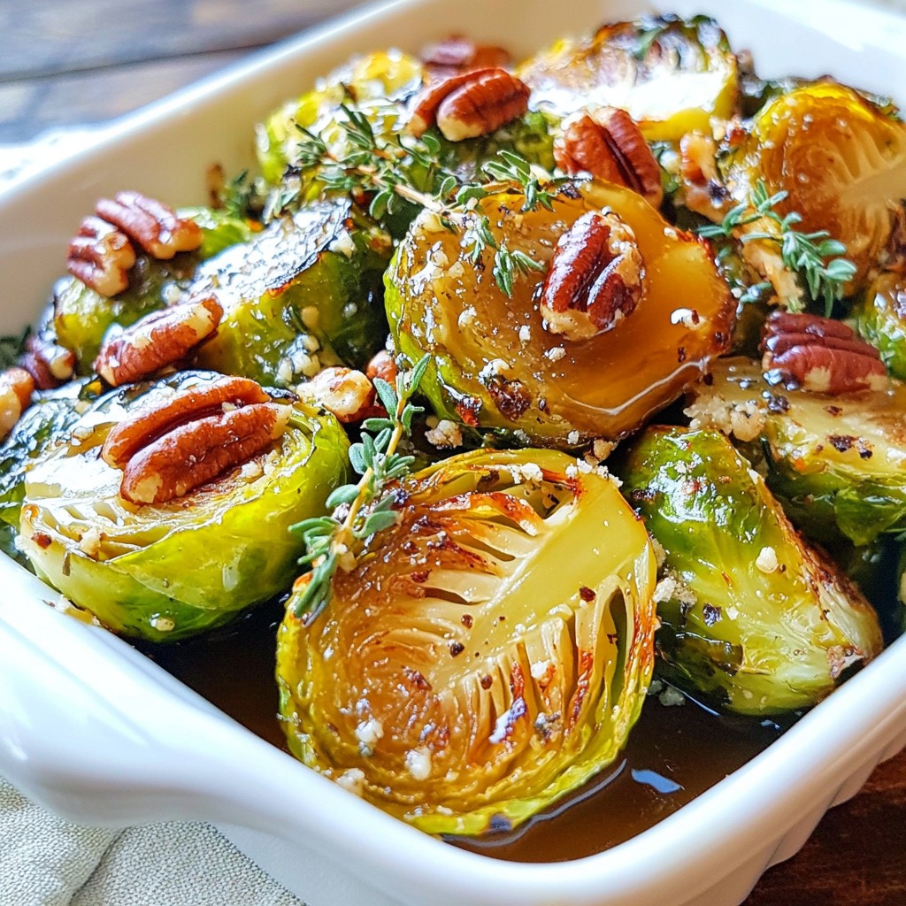 Maple Dijon Brussels Sprouts Delicious Roasted Dish