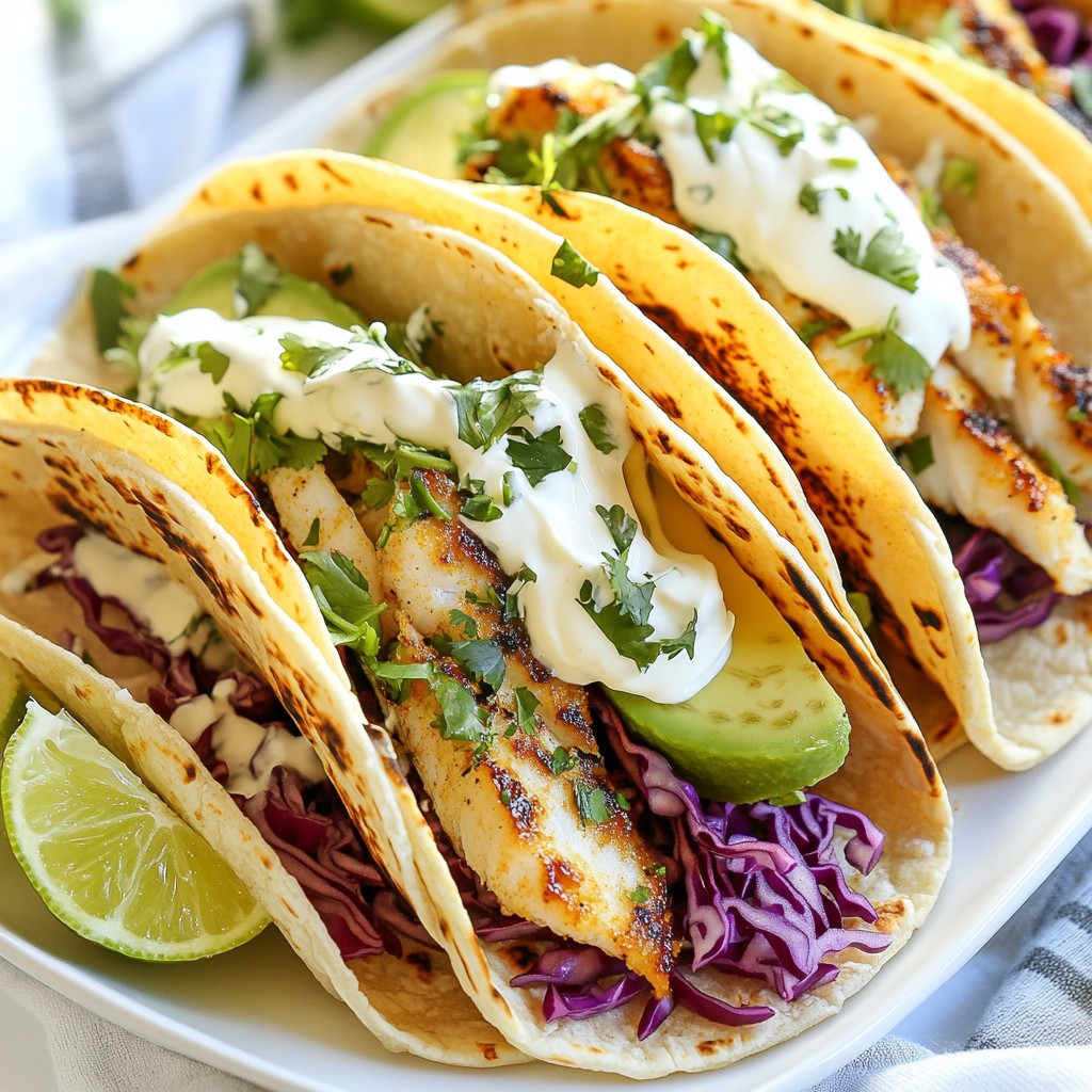Cilantro Lime Grilled Fish Tacos Flavorful and Fresh