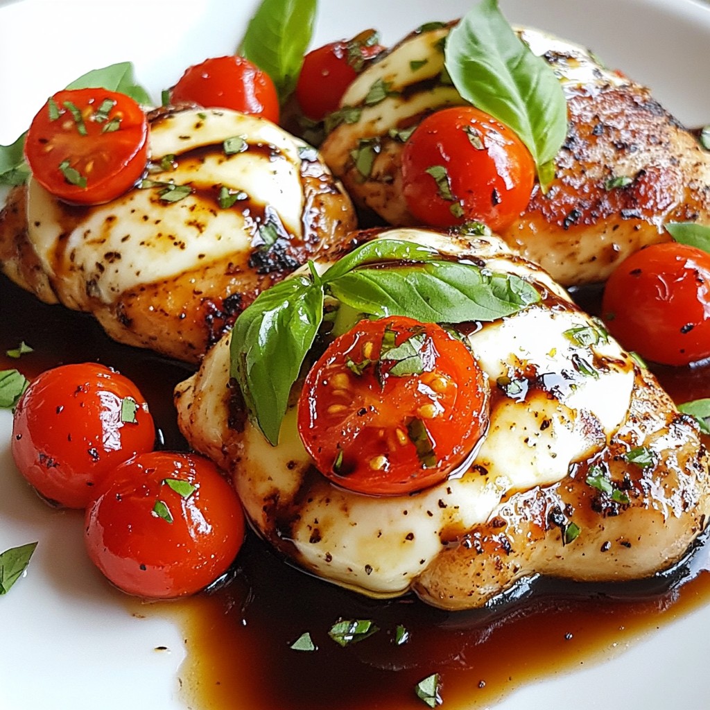 Balsamic Glazed Caprese Chicken Juicy and Flavorful Dish