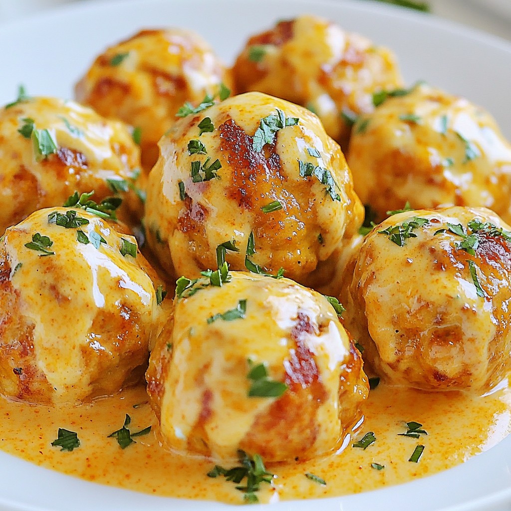 Creamy Buffalo Turkey Meatballs Tasty and Easy Recipe