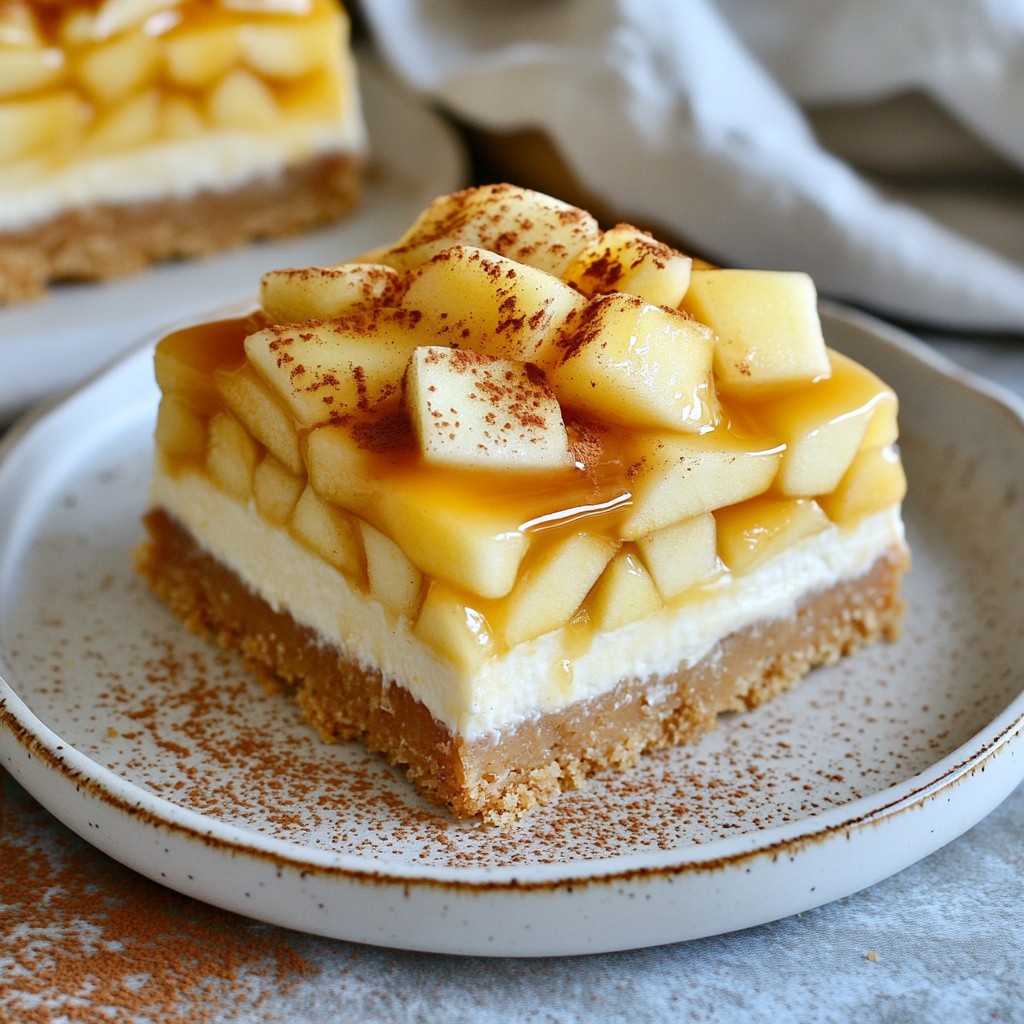 Caramel Apple Cheesecake Bars Easy and Delicious Treat