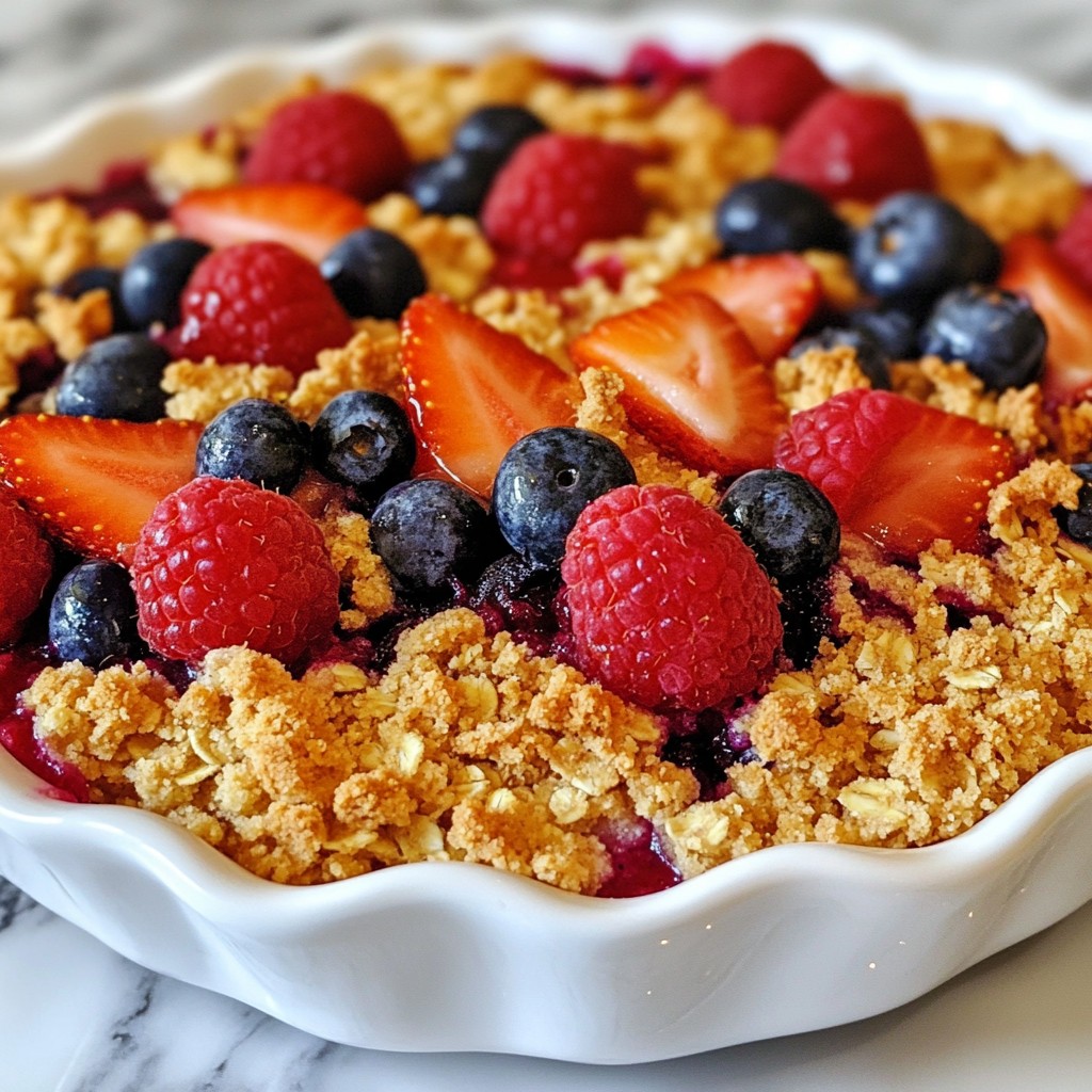 Triple Berry Crisp Tasty and Easy Dessert Recipe