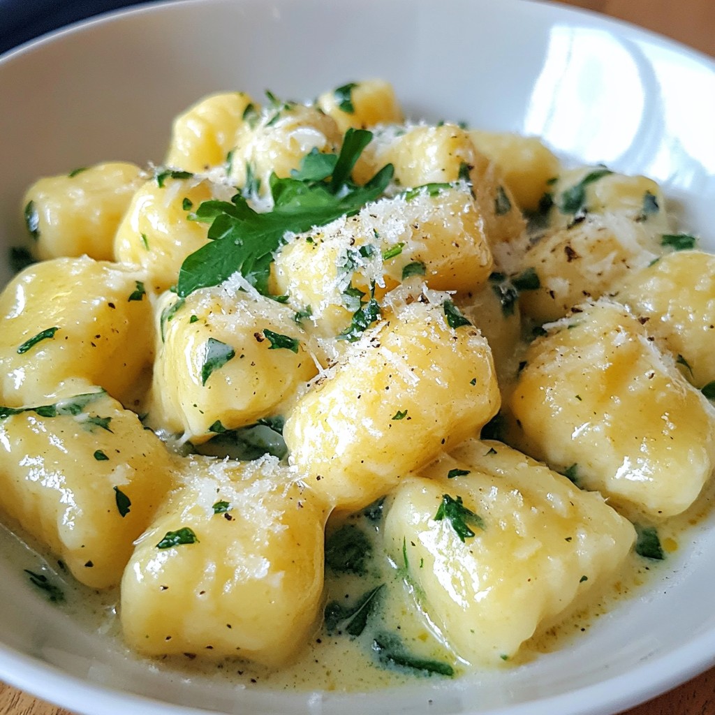 Creamy Garlic Herb Gnocchi Tasty Dinner Delight