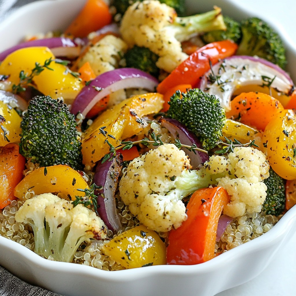 Easy sheet pan Herb Roasted Veggie Meal Prep Recipe