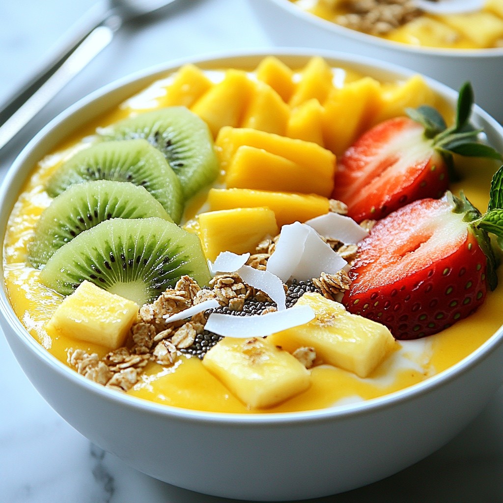 Pineapple Mango Smoothie Bowls Fresh and Simple Recipe