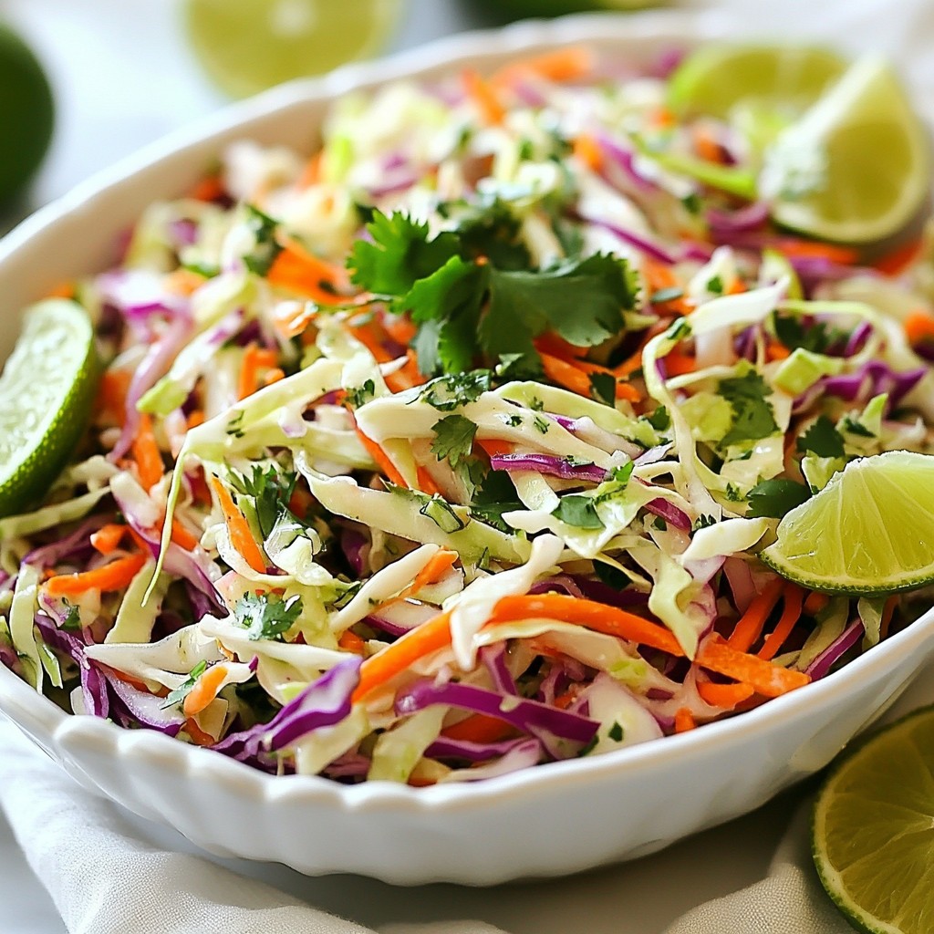 Zesty Cilantro Lime Slaw Fresh and Flavorful Dish